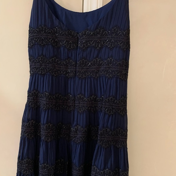 Navy cocktail dress with spaghetti straps - Picture 5 of 7
